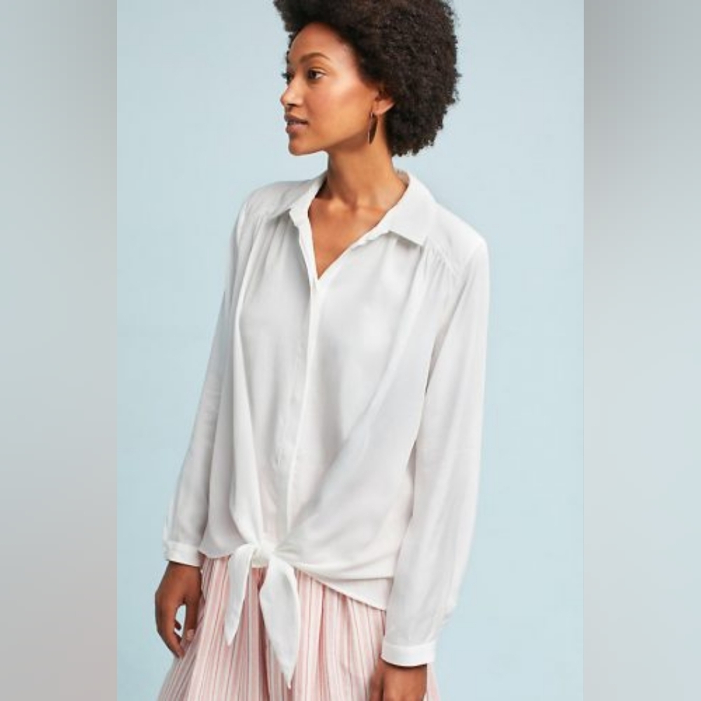 Anthropologie Maeve Tuesday Blouse in White